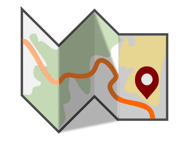 A folded map