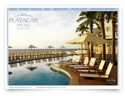 Playacar Palace web design.