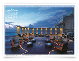 A web design for a hotel