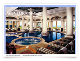 A brochure for the Aventura Spa hotel