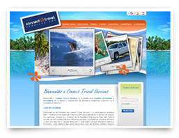 A web design service for Connect Travel Services, in Dominican Republic