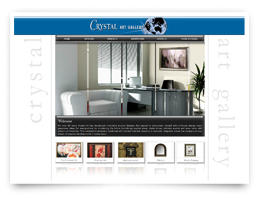 Crystal art gallery web design