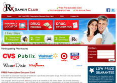 Our website design for RX saver club.