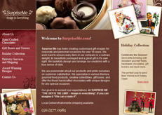 A web design for Surprise me. We can surprise you too with our designs.